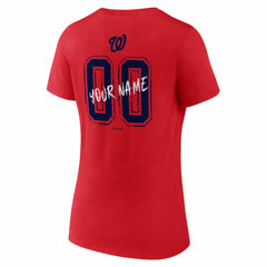 Washington Nationals Women's Hustle Personalized Name & Number V-Neck T-Shirt - MLB