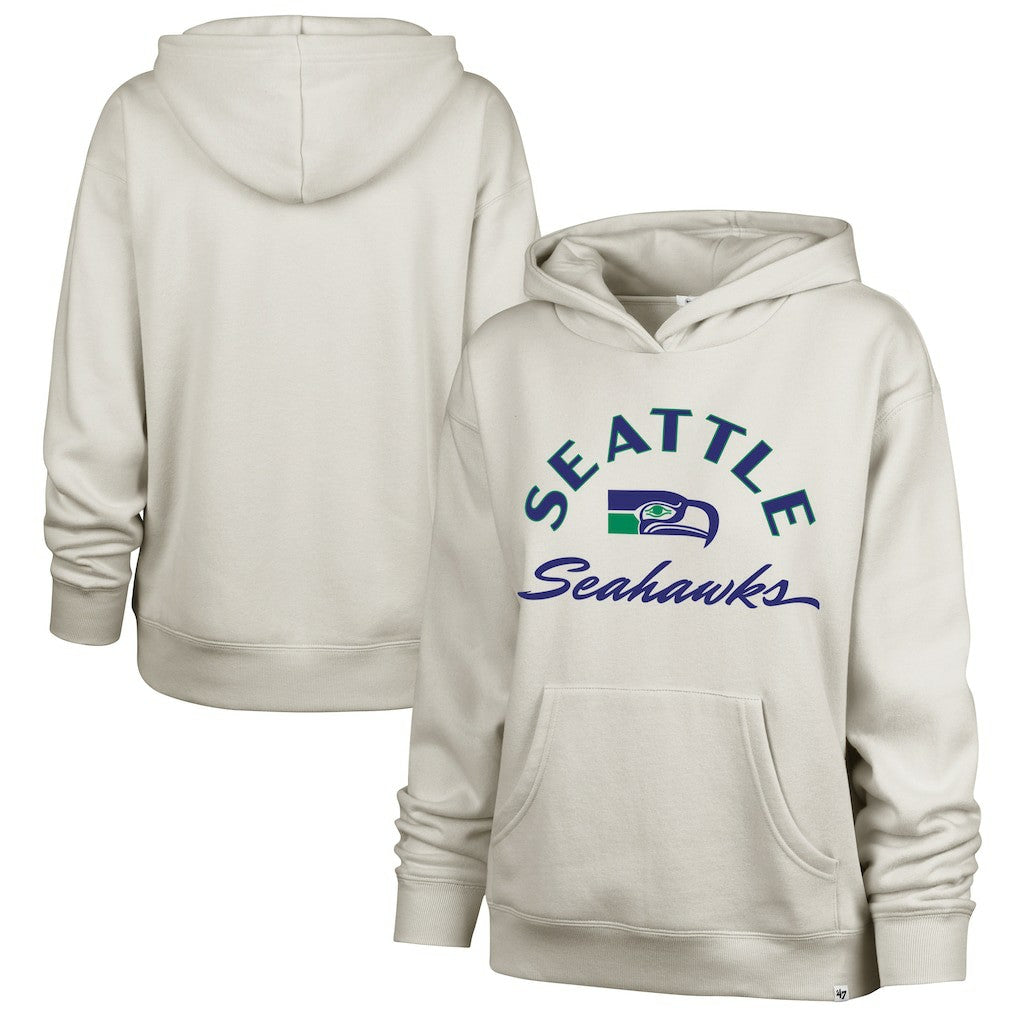 Seattle Seahawks '47 Women's Whirlwind Naomi Hoodie Stone | 47 brand