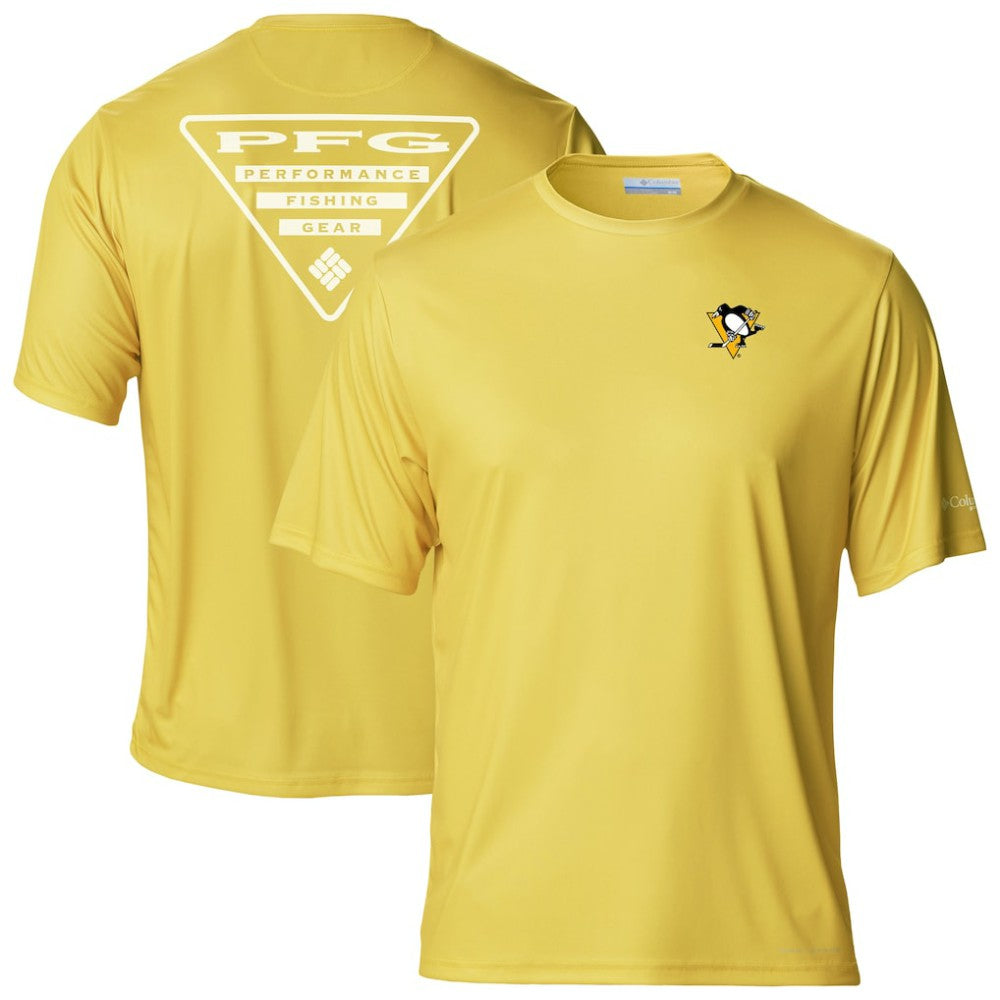 Pittsburgh Penguins Columbia PFG Terminal Tackle Omni-Shade T-Shirt - Gold - NHL