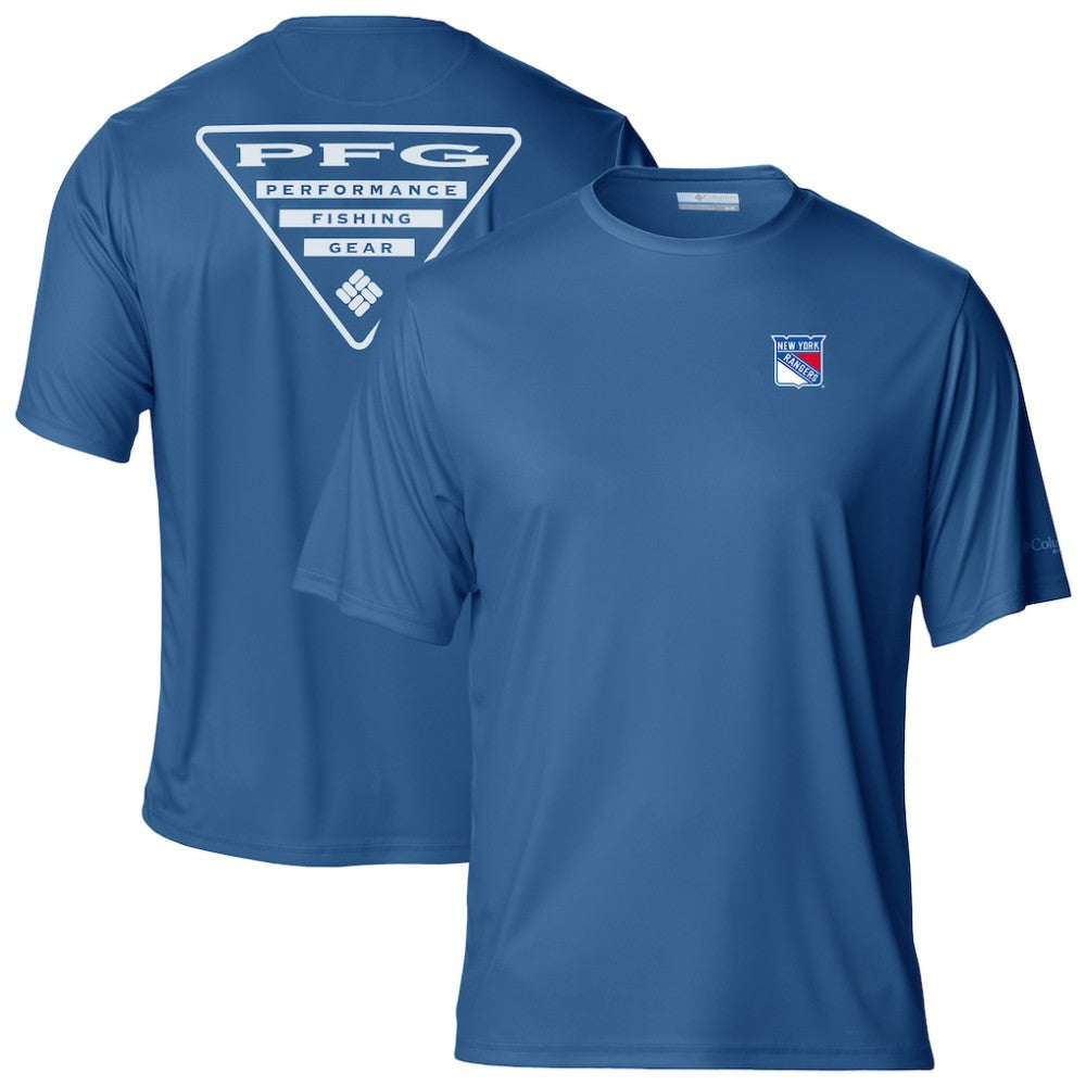 New York Rangers Columbia PFG Terminal Tackle Omni-Shade T-Shirt - Blue - NHL