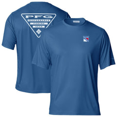 New York Rangers Columbia PFG Terminal Tackle Omni-Shade T-Shirt - Blue - NHL