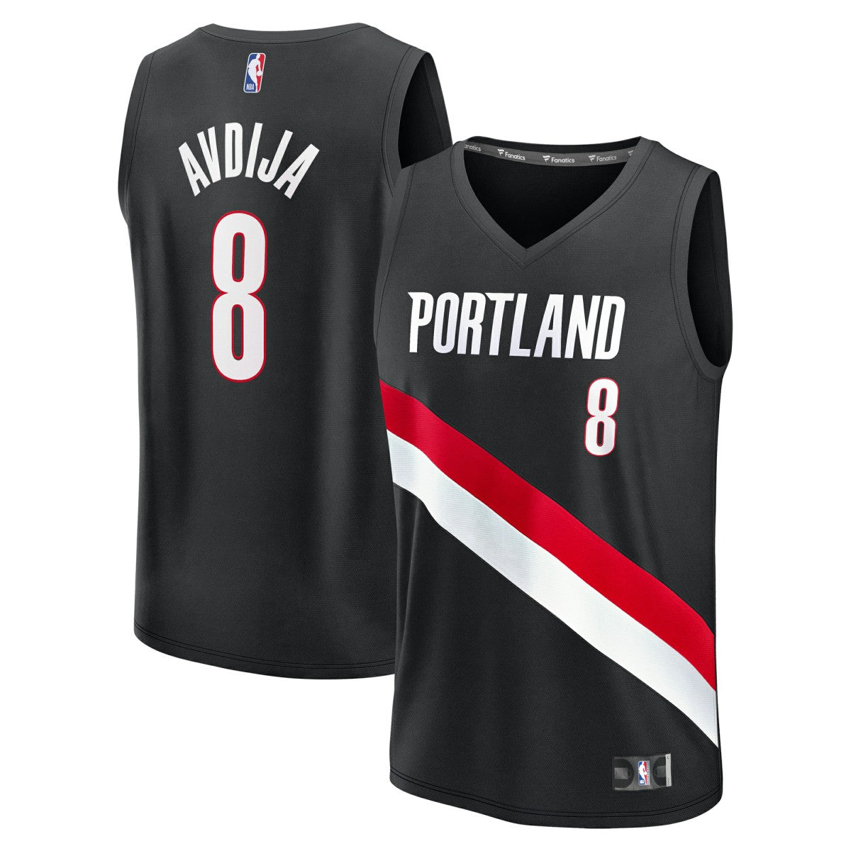 Deni Avdija Portland Trail Blazers Fast Break Replica Jersey Icon Edition Black - NBA