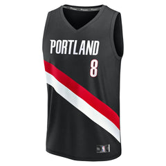 Deni Avdija Portland Trail Blazers Fast Break Replica Jersey Icon Edition Black - NBA
