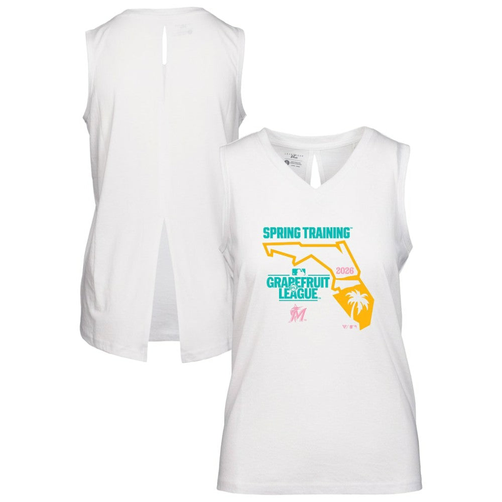 Miami Marlins Levelwear Women's 2026 Spring Training Paisley Ball Bold Tank - MLB