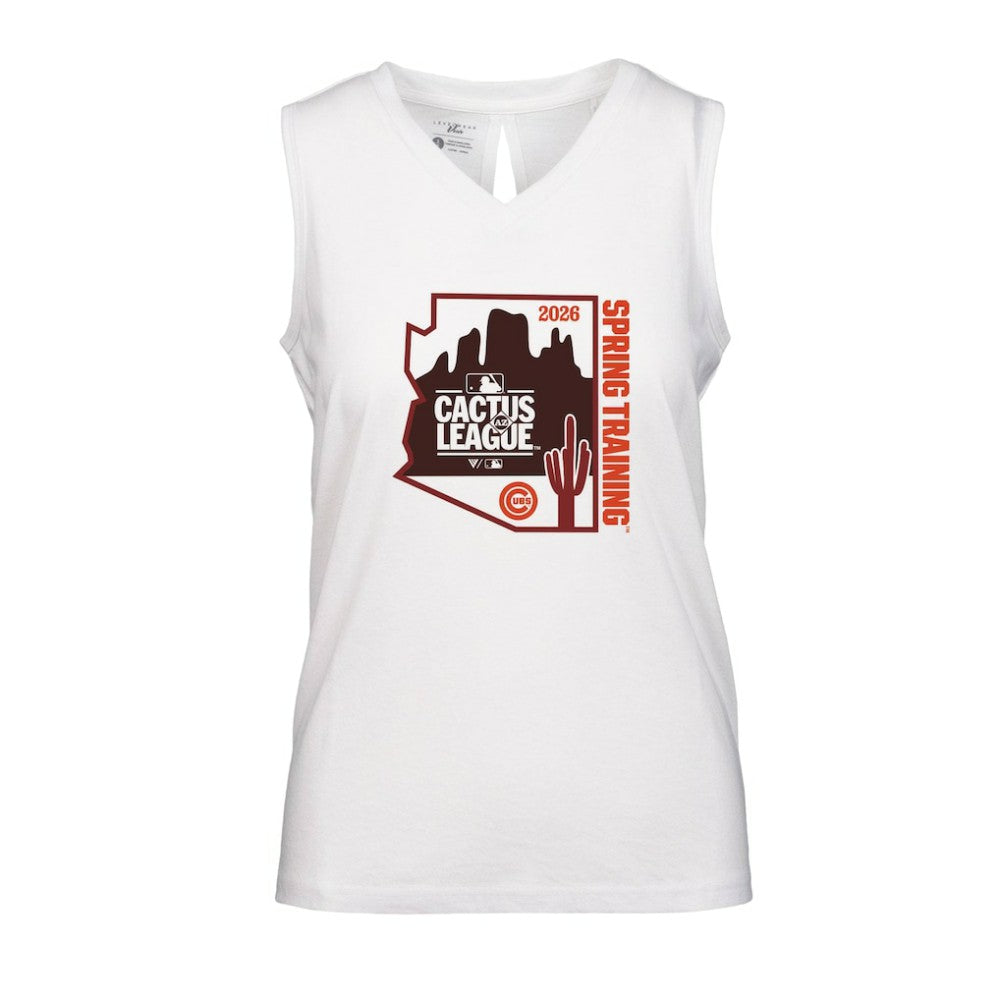 Chicago Cubs Levelwear Women's 2026 Spring Training Paisley Ball Bold Tank - MLB