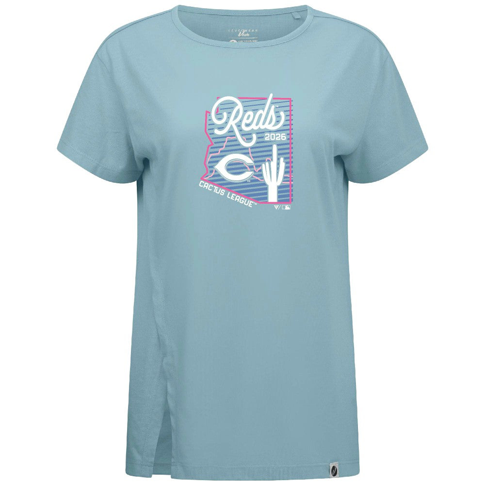 Cincinnati Reds Levelwear Women's Influx Spring Training Sunrise Bold T-Shirt - MLB