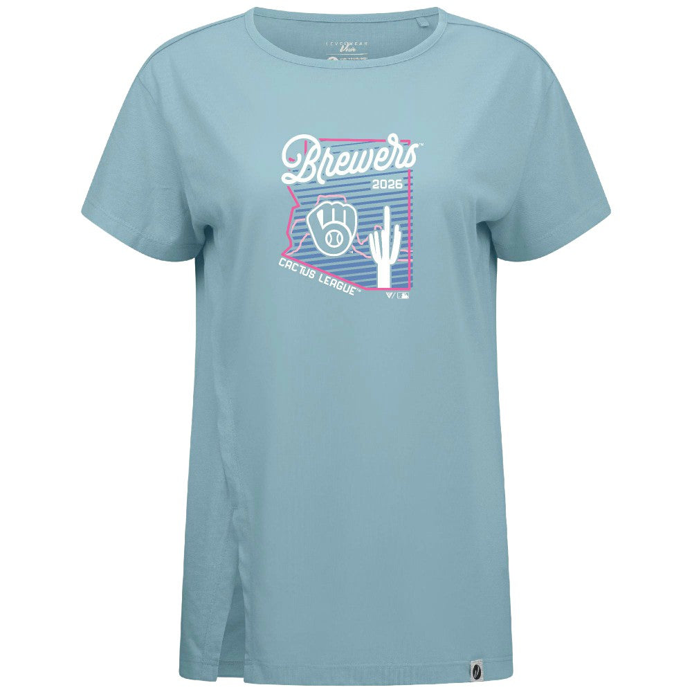 Milwaukee Brewers Levelwear Women's Influx Spring Training Sunrise Bold T-Shirt - MLB