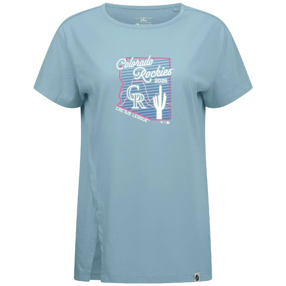Colorado Rockies Levelwear Women's Influx Spring Training Sunrise Bold T-Shirt - MLB