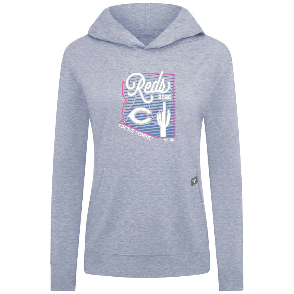 Cincinnati Reds Levelwear Women's Relay Spring Training Sunrise Bold Hoodie - MLB