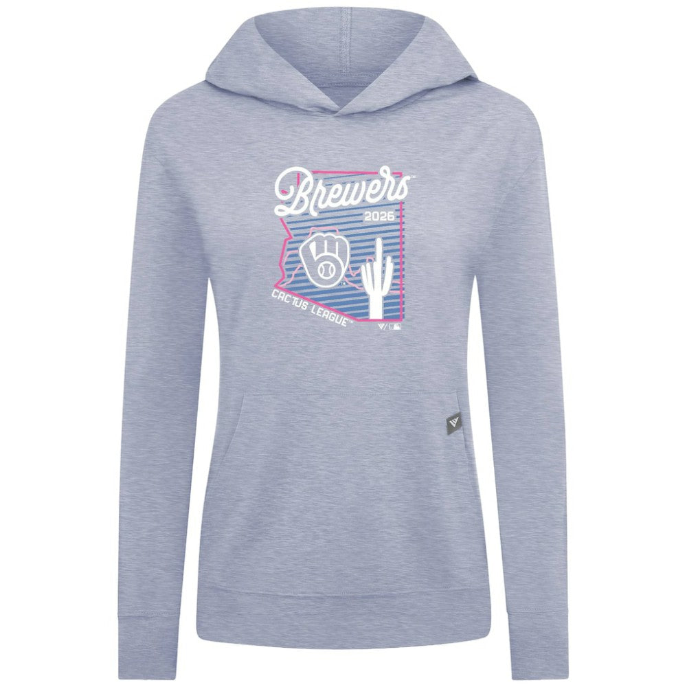 Milwaukee Brewers Levelwear Women's Relay Spring Training Sunrise Bold Hoodie - MLB