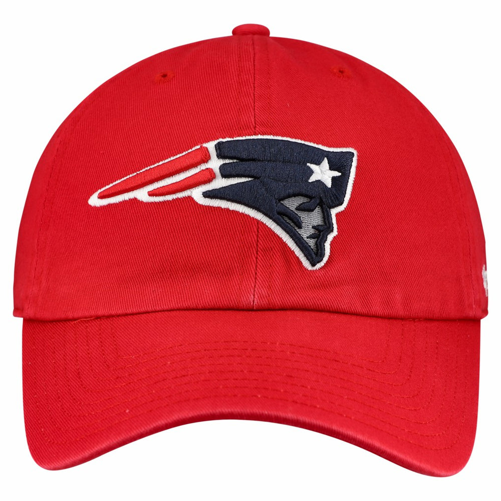 New England Patriots '47 Clean Up Primary Logo Adjustable Hat Red | 47 brand