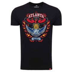 AJ Styles Sportiqe Atlanta Hawks Tri-Blend T-Shirt Black - NBA