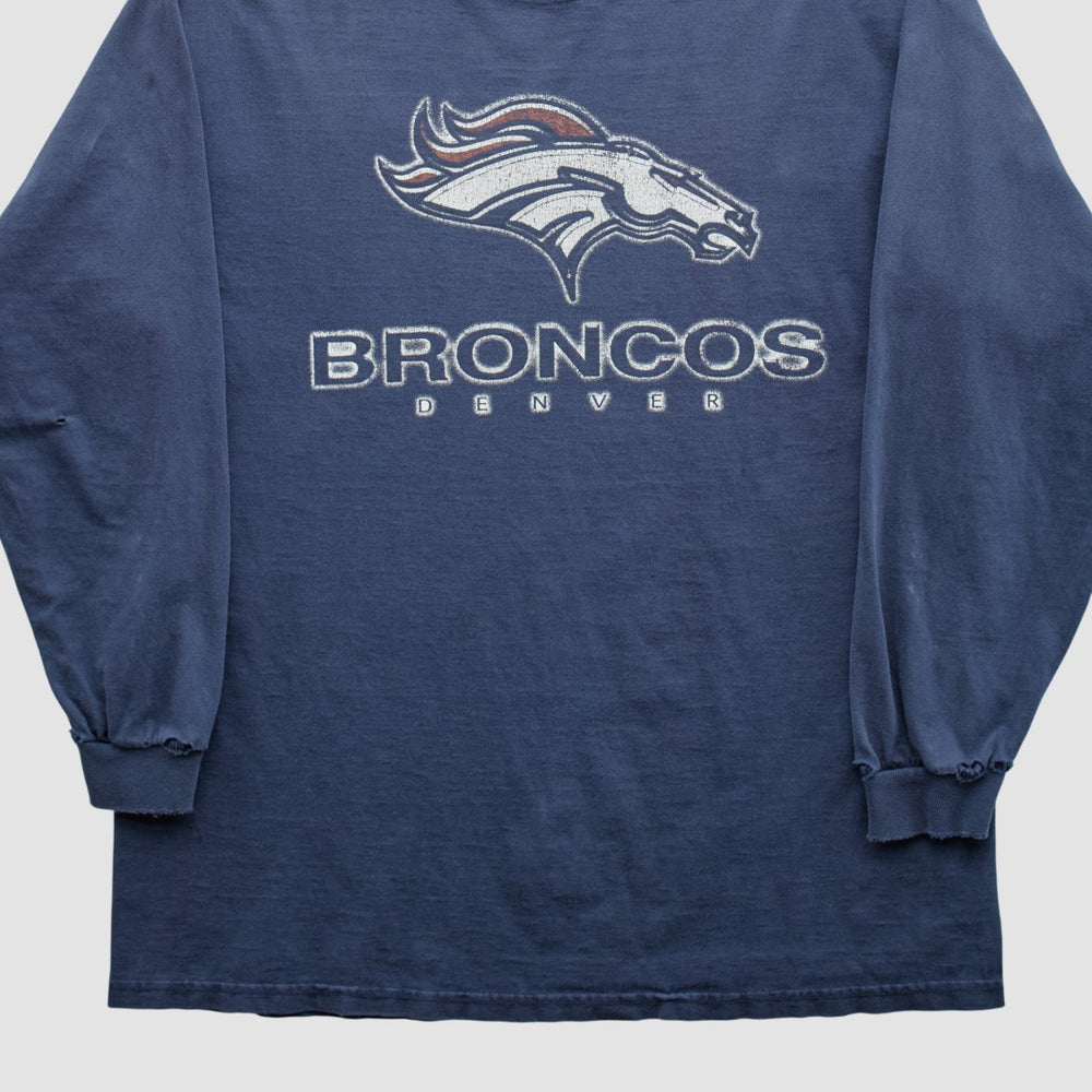 Denver Broncos Delta 2000s Long Sleeve T-shirt Navy Vintage | Fanatics