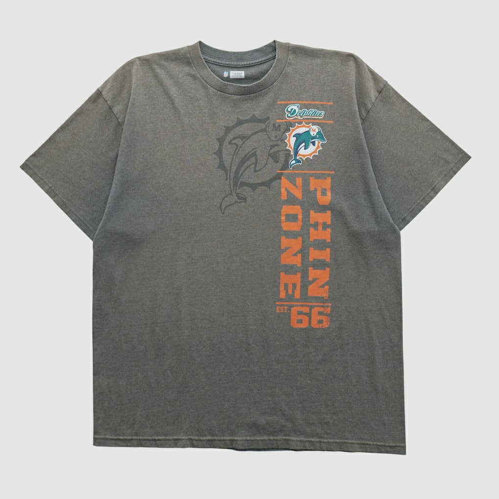 Miami Dolphins NFL 2010s T-shirt Dark Heather Gray Vintage | Fanatics