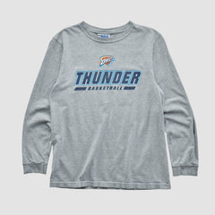 Oklahoma City Thunder NBA 2010s Long Sleeve T-shirt Heather Gray Vintage - NBA