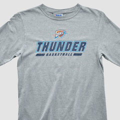 Oklahoma City Thunder NBA 2010s Long Sleeve T-shirt Heather Gray Vintage - NBA