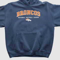 Denver Broncos 2000s Hooded Pullover Sweatshirt Navy Vintage | Fanatics