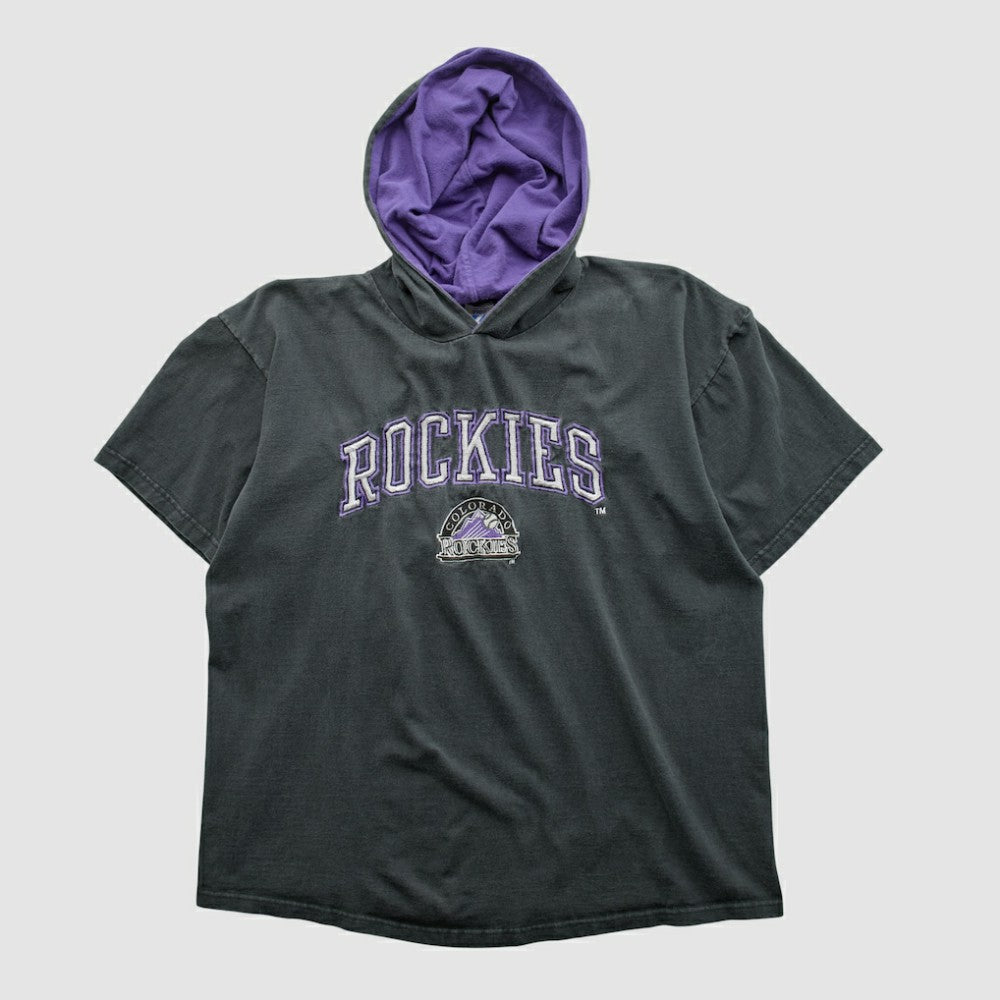 Colorado Rockies Logo 7 90s Hooded T-shirt - MLB