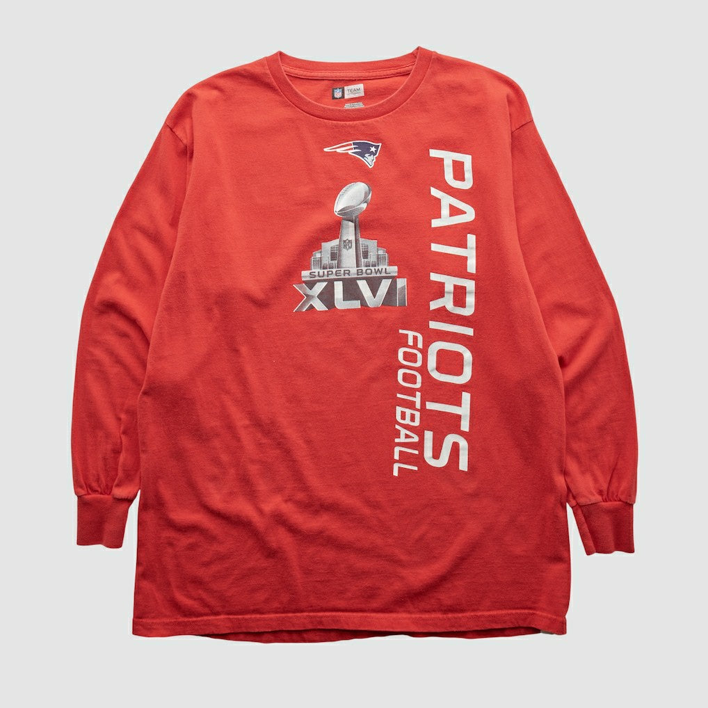New England Patriots NFL 2012 Long Sleeve T-shirt Red Vintage | Fanatics