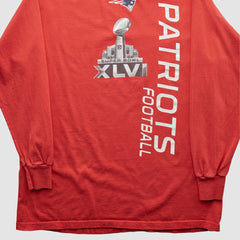 New England Patriots NFL 2012 Long Sleeve T-shirt Red Vintage | Fanatics
