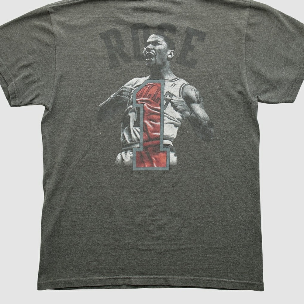 Chicago Bulls Majestic 2000s T-shirt Dark Heather Gray Vintage - NBA