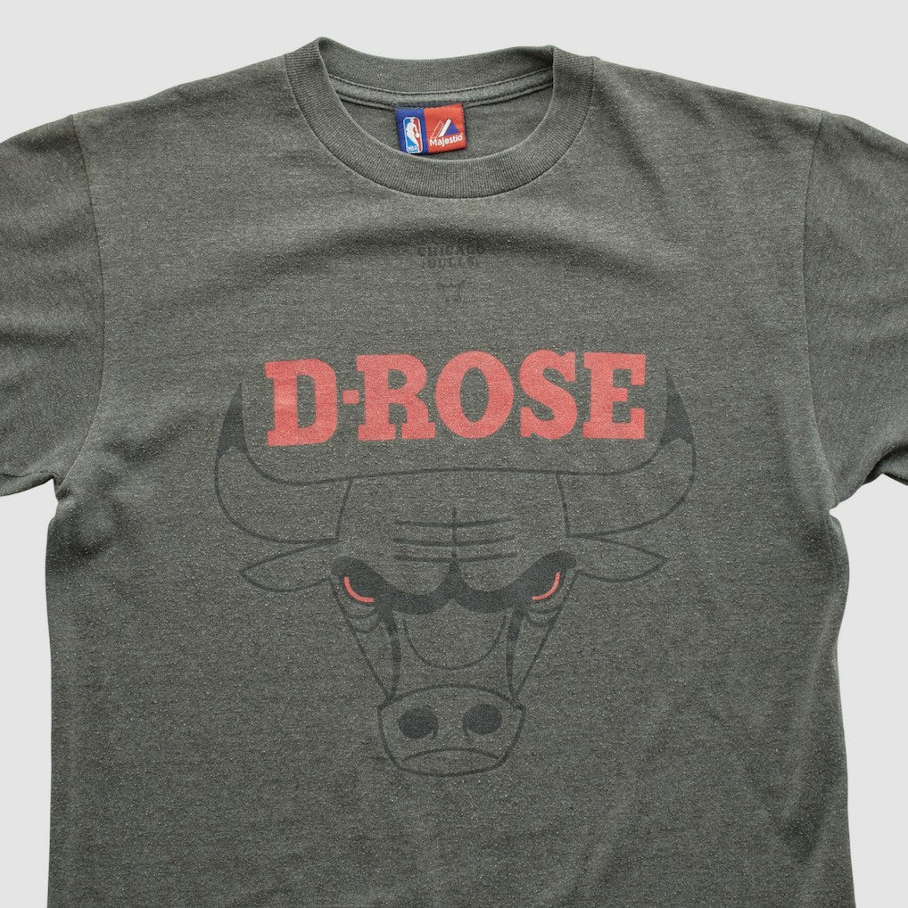 Chicago Bulls Majestic 2000s T-shirt Dark Heather Gray Vintage - NBA