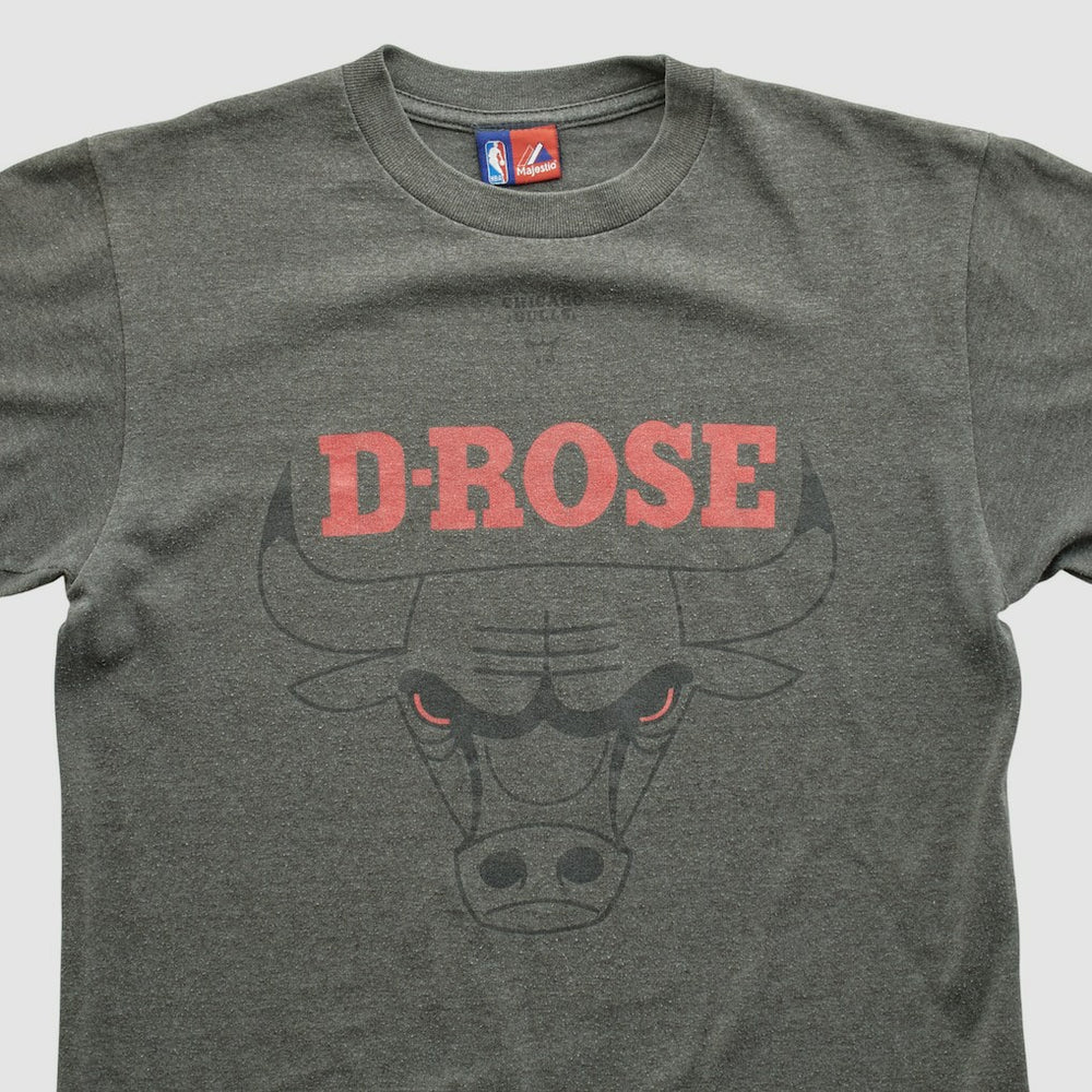 Chicago Bulls Majestic 2000s T-shirt Dark Heather Gray Vintage - NBA