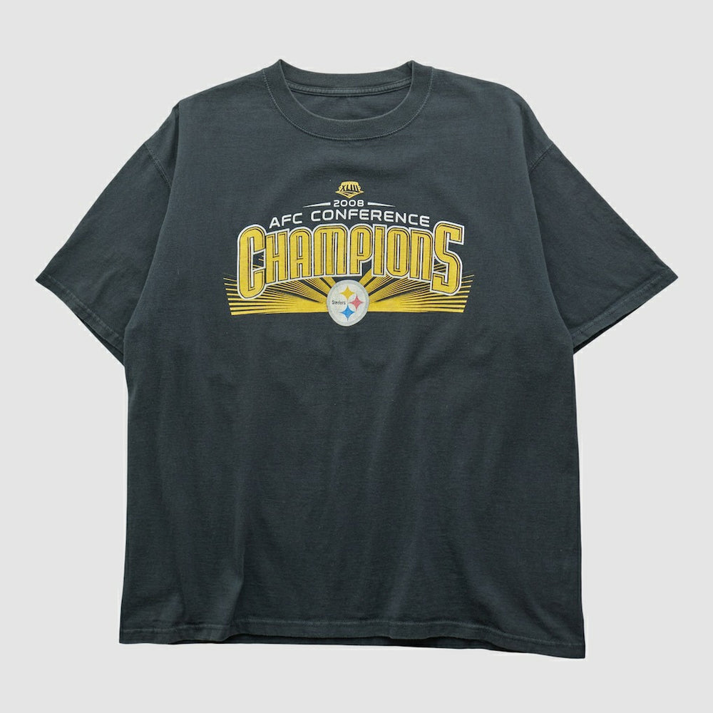 Pittsburgh Steelers 2008 T-shirt Black Vintage | Fanatics