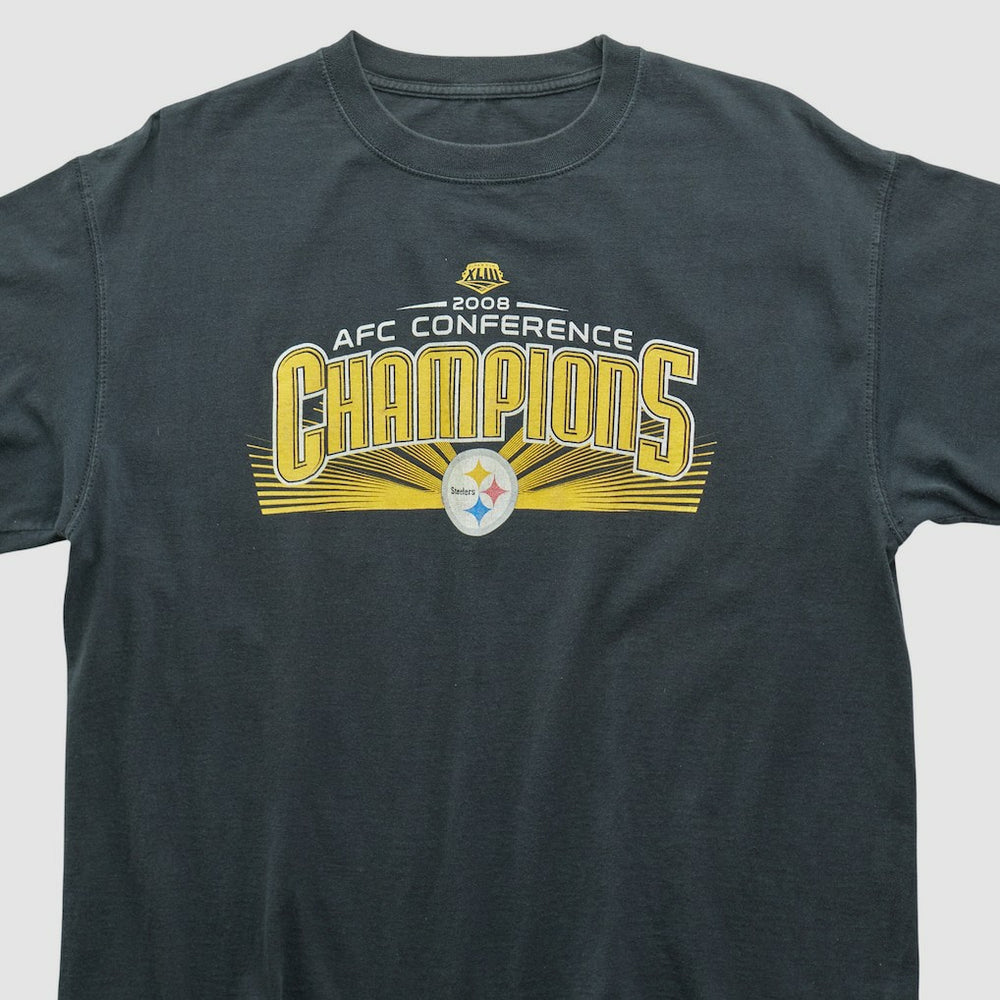 Pittsburgh Steelers 2008 T-shirt Black Vintage | Fanatics
