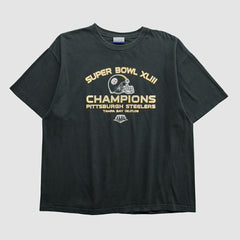 Super Bowl XLIII Reebok 2009 T-shirt Black Vintage | Fanatics