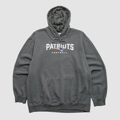 New England Patriots Majestic 2010s Hooded Pullover Sweatshirt Charcoal Vintage | Fanatics