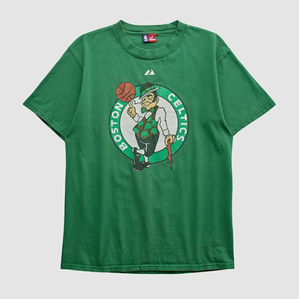 Boston Celtics Majestic 2000s T-shirt Green Vintage - NBA