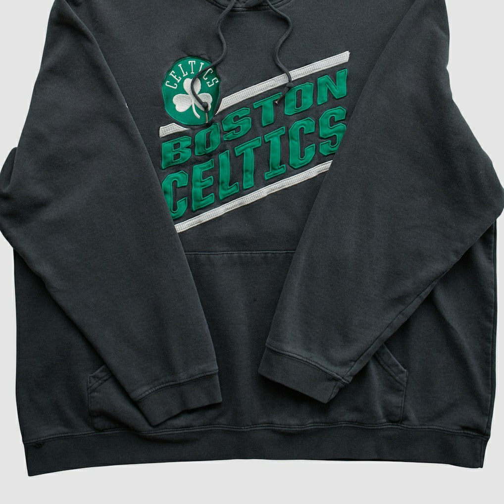 Boston Celtics 2010s Hooded Pullover Sweatshirt Black Vintage - NBA
