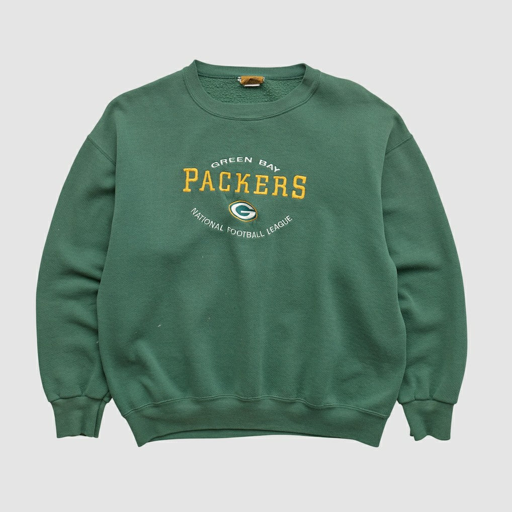 Green Bay Packers Nutmeg 90s Pullover Sweatshirt Green Vintage | Fanatics