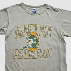Green Bay Packers Champion 90s T-shirt Heather Gray Vintage | Fanatics