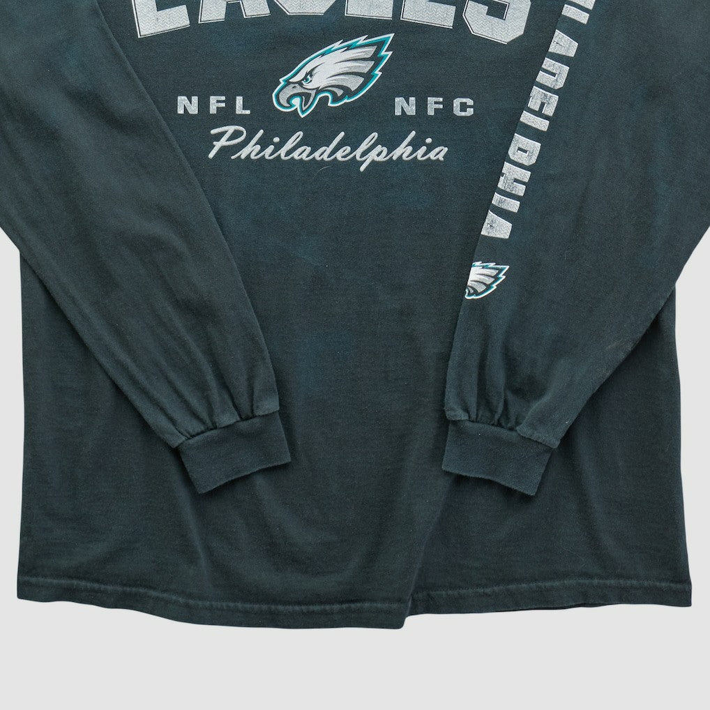 Philadelphia Eagles NFL 2000s Long Sleeve T-shirt Charcoal Vintage | Fanatics