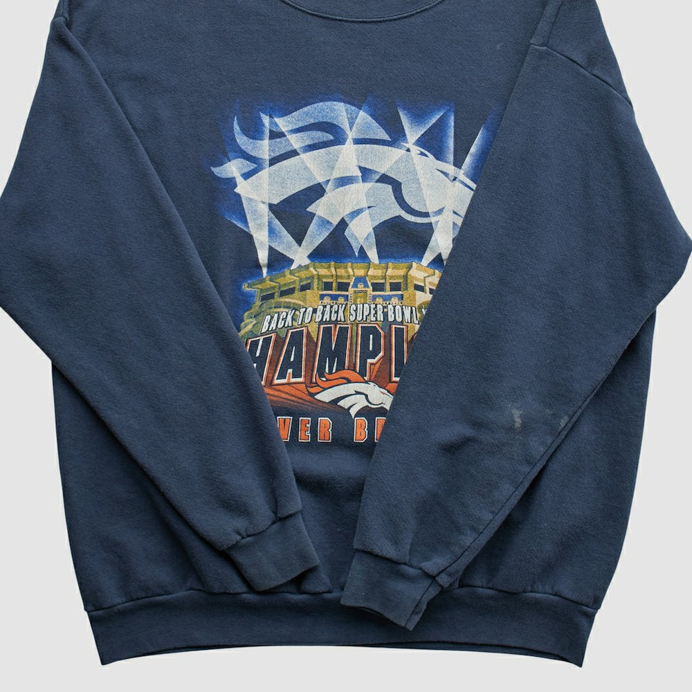 Denver Broncos 1999 Pullover Sweatshirt Navy Vintage | Fanatics