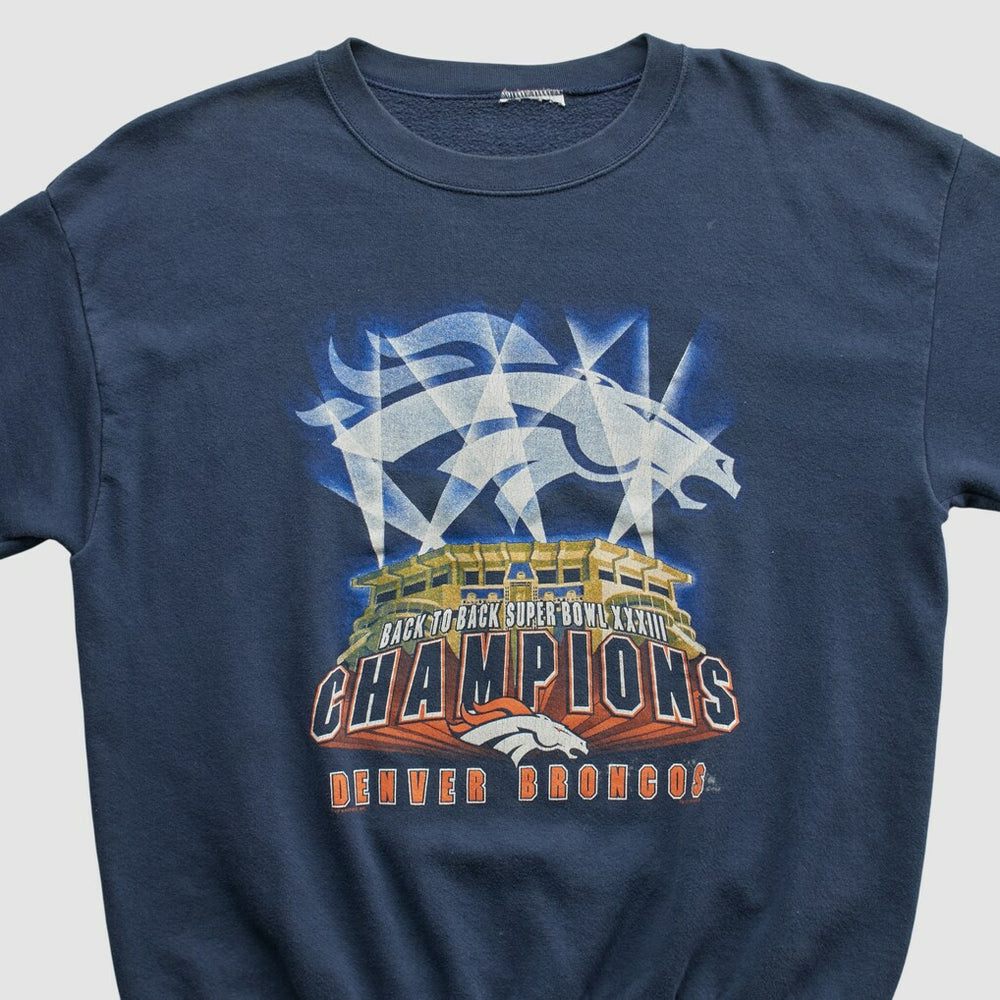 Denver Broncos 1999 Pullover Sweatshirt Navy Vintage | Fanatics