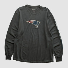 New England Patriots Reebok 2000s Long Sleeve T-shirt Charcoal Vintage | Fanatics