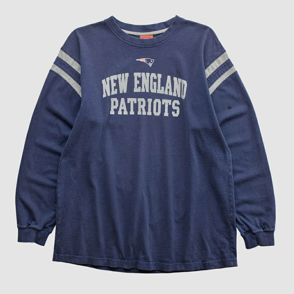 New England Patriots NFL 2000s Long Sleeve T-shirt Navy Vintage | Fanatics
