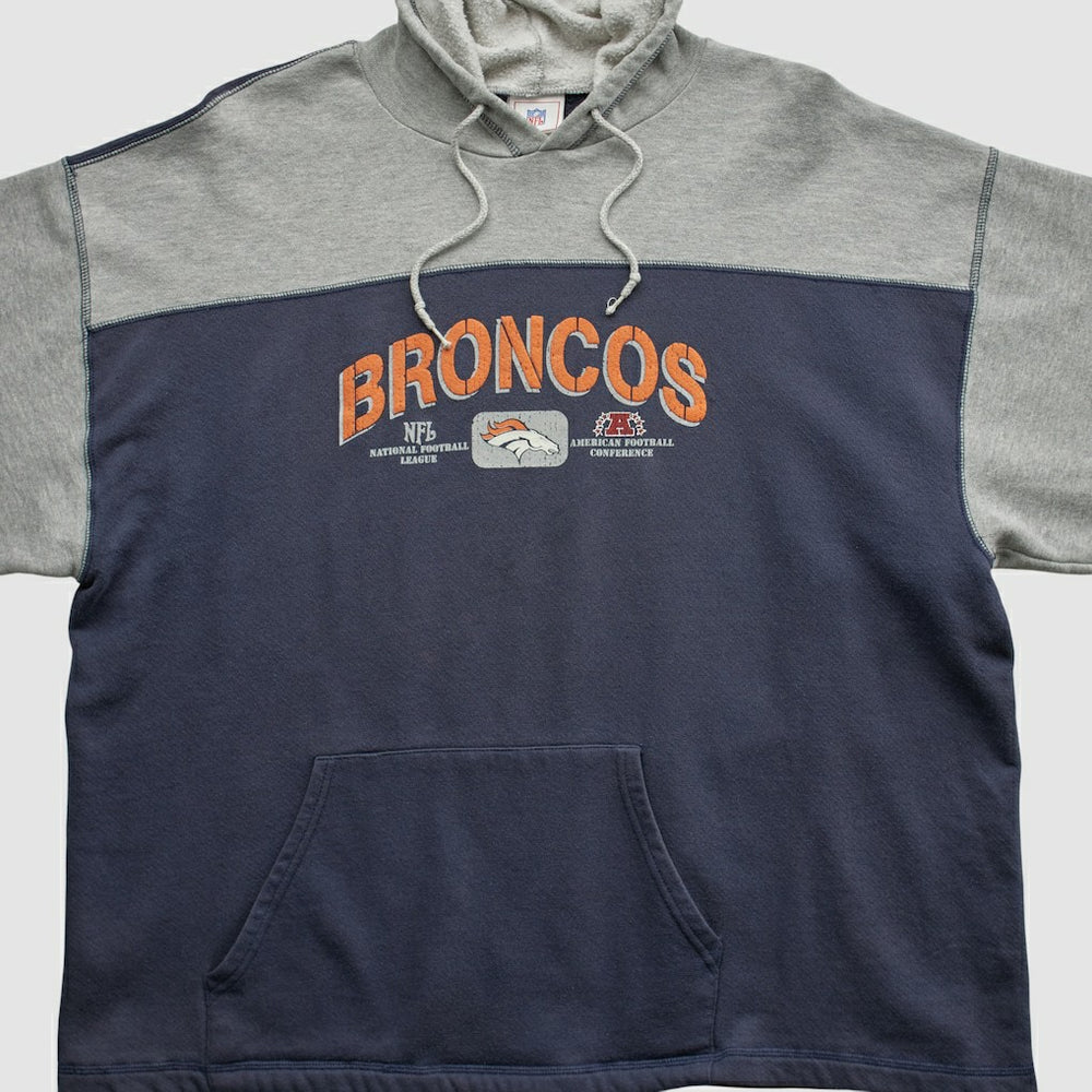 Denver Broncos NFL 2000s Hooded Pullover Sweatshirt Heather Gray Vintage | Fanatics