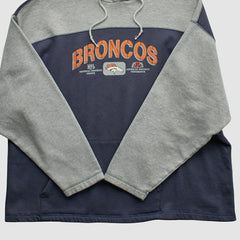 Denver Broncos NFL 2000s Hooded Pullover Sweatshirt Heather Gray Vintage | Fanatics