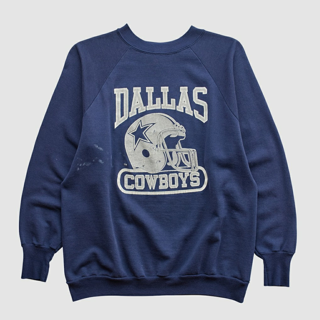 Dallas Cowboys Logo 7 80s Pullover Sweatshirt Navy Vintage | Fanatics