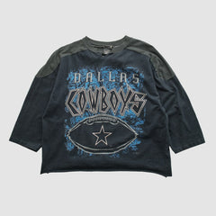 Dallas Cowboys Front Row 1995 T-shirt Black Vintage | Fanatics