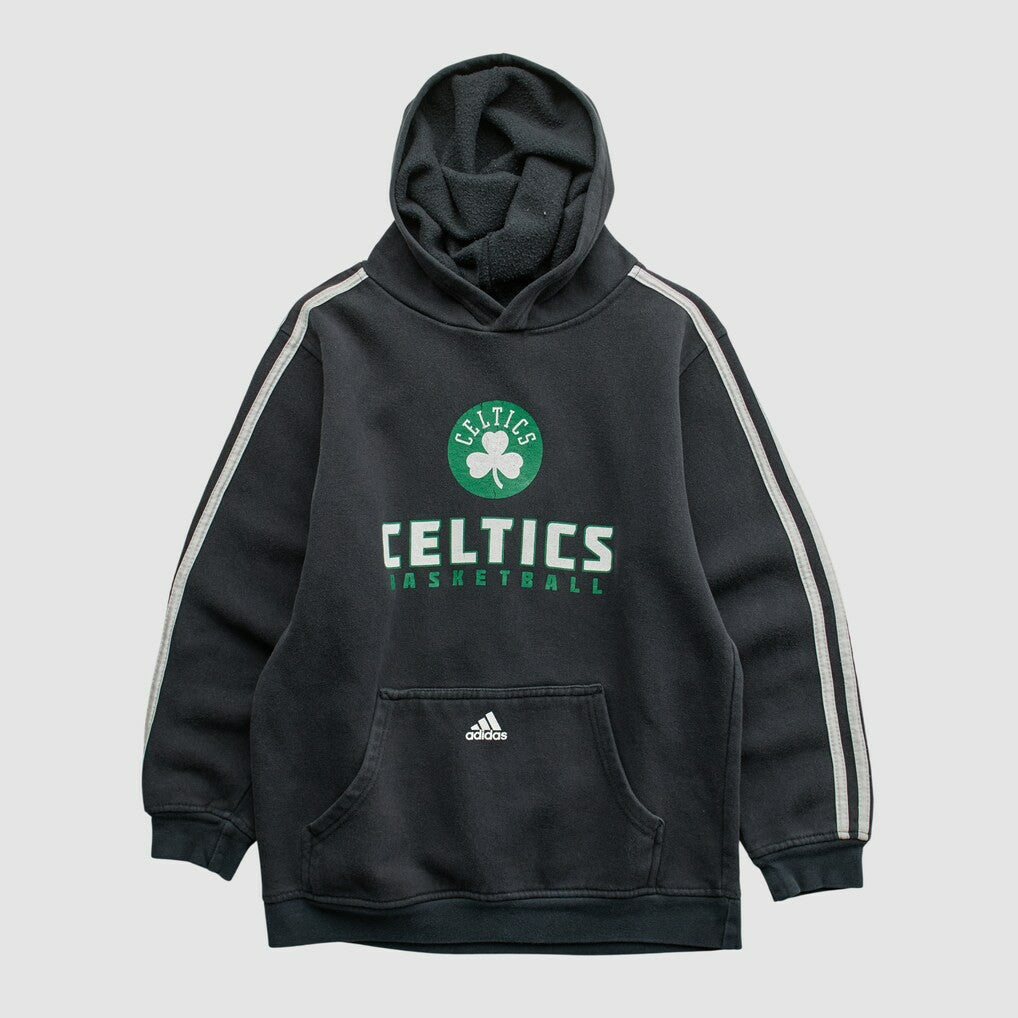 Boston Celtics 2010s Hooded Pullover Sweatshirt Black Vintage - NBA