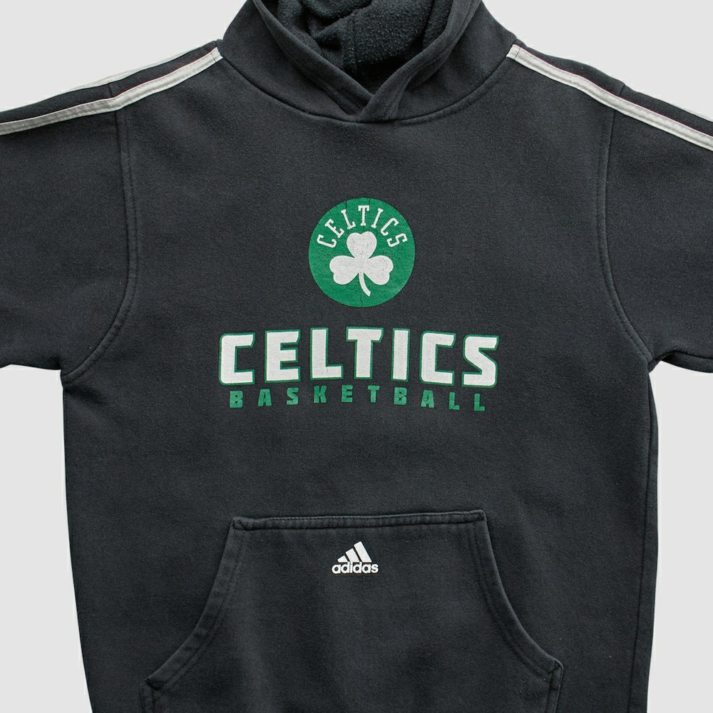 Boston Celtics 2010s Hooded Pullover Sweatshirt Black Vintage - NBA