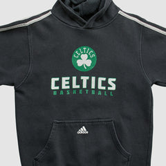 Boston Celtics 2010s Hooded Pullover Sweatshirt Black Vintage - NBA