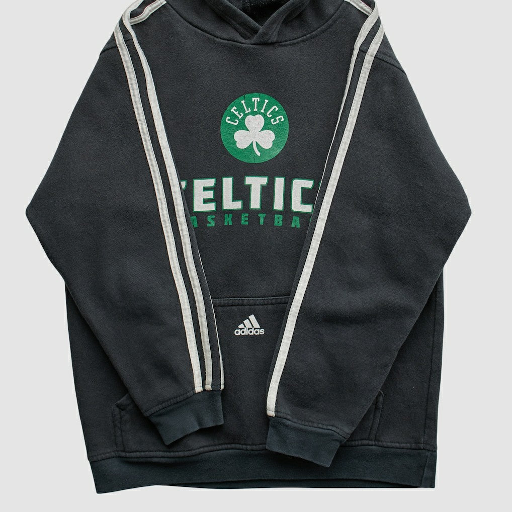 Boston Celtics 2010s Hooded Pullover Sweatshirt Black Vintage - NBA