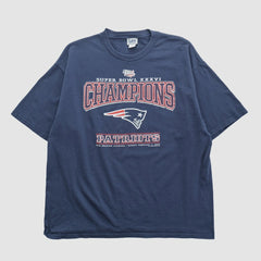 New England Patriots Lee Apparel 2002 T-shirt Navy Vintage | Fanatics