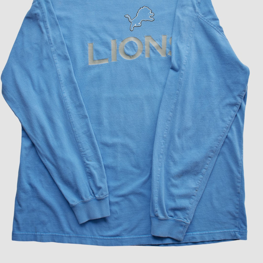 Detroit Lions NFL 2000s Long Sleeve T-shirt Light Blue Vintage | Fanatics